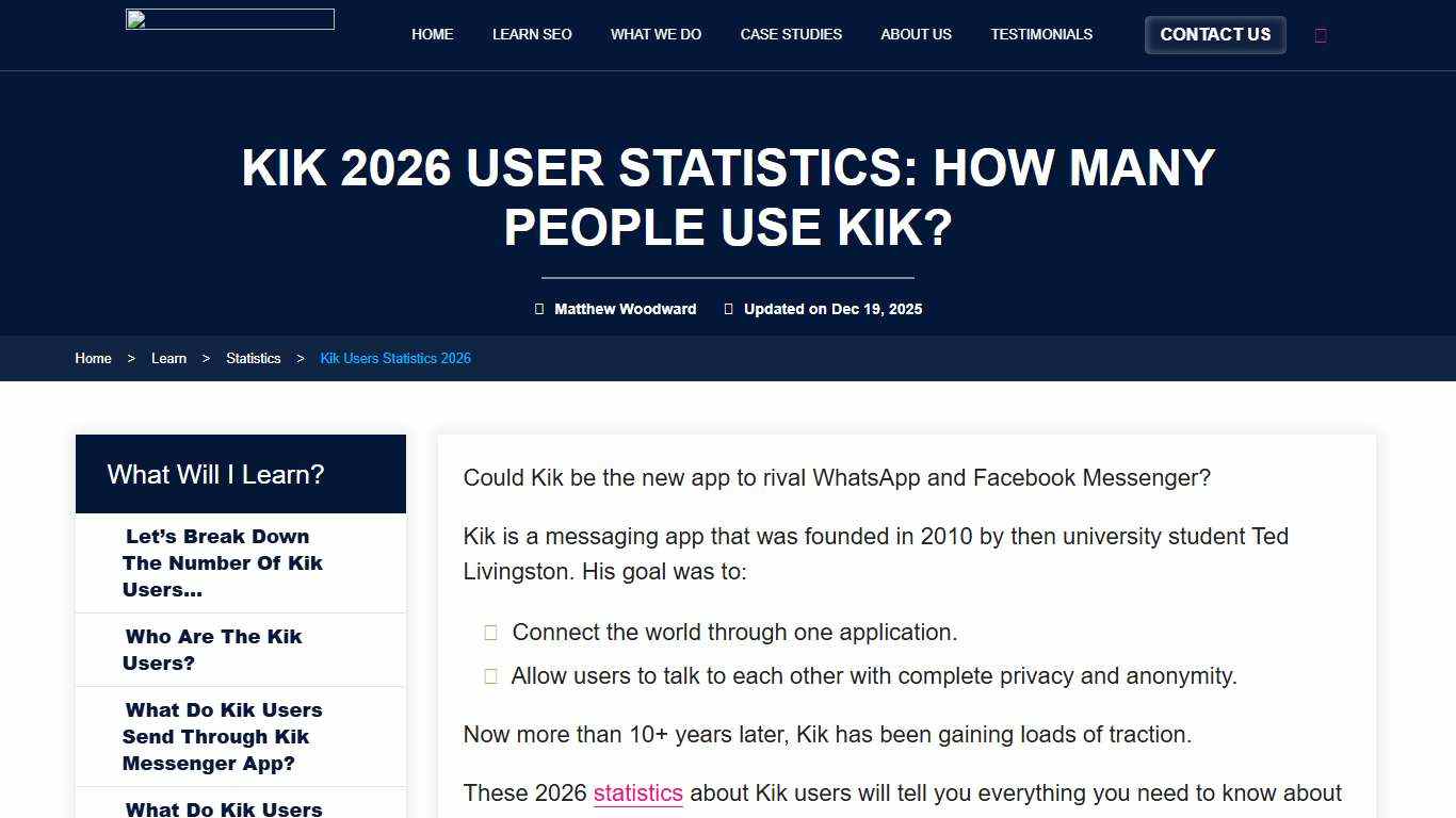 Kik 2026 User Statistics: How Many People Use Kik?