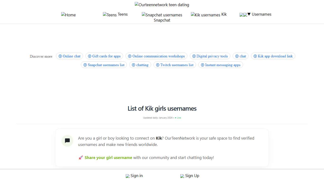 4159 Active Kik girls usernames (2026 List)